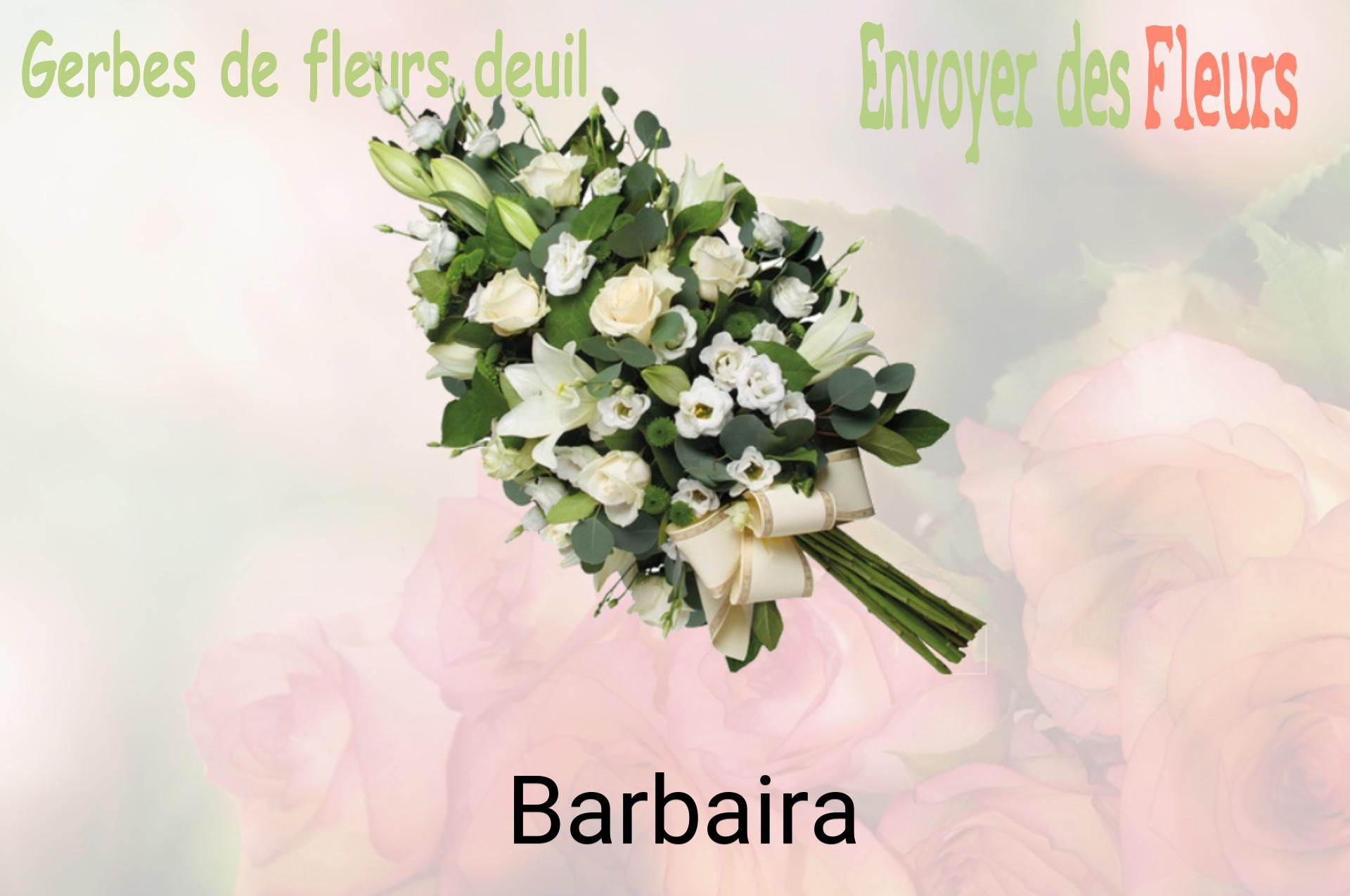 Gerbe de fleurs de deuil livrée à Barbaira
